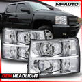 Pair L+R Smoke Headlights for GMC Sierra/Yukon