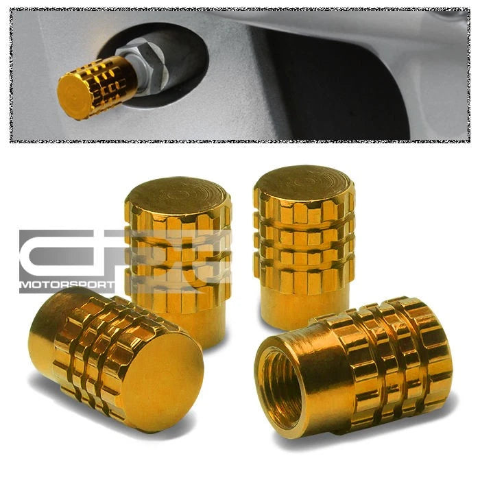 Aluminum Tire/rim Valve Air Port Dust Cover Stems Cap/caps Rt046 Gold