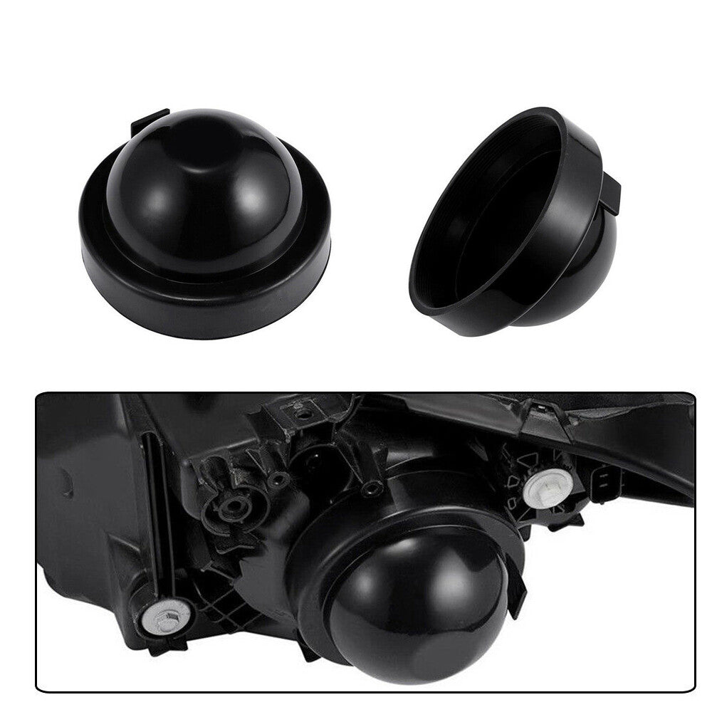 2pcs Rubber Car Headlight Housing Extended Dust Cover Boot Cap Seal