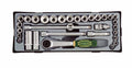 Force T3322/T3322-9/<wbr/>-23 3/8" Dr. 6PT/12PT Metric SAE Imperial Socket &amp; Accessory