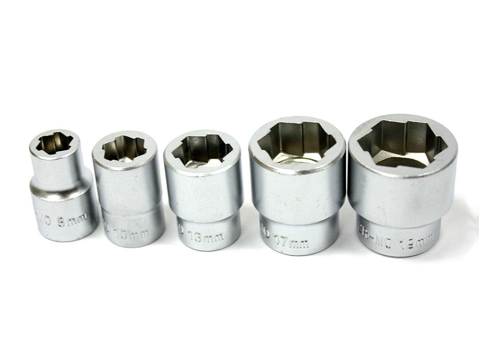 5pc 3/8" Dr Twist Socket Bolt Extractor Stud Nut Metric Size