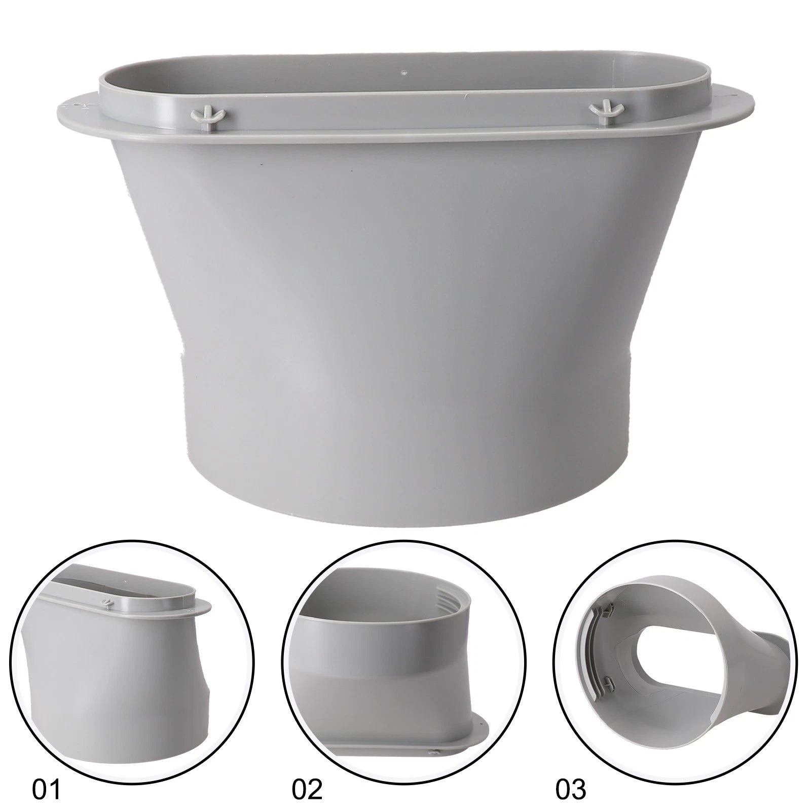 Plastic Air Conditioner For Exhaust Duct Pipe Hose Interface