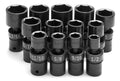 Sk Tools 1/2" Drive Fractional Swivel Impact Socket Set (34300)