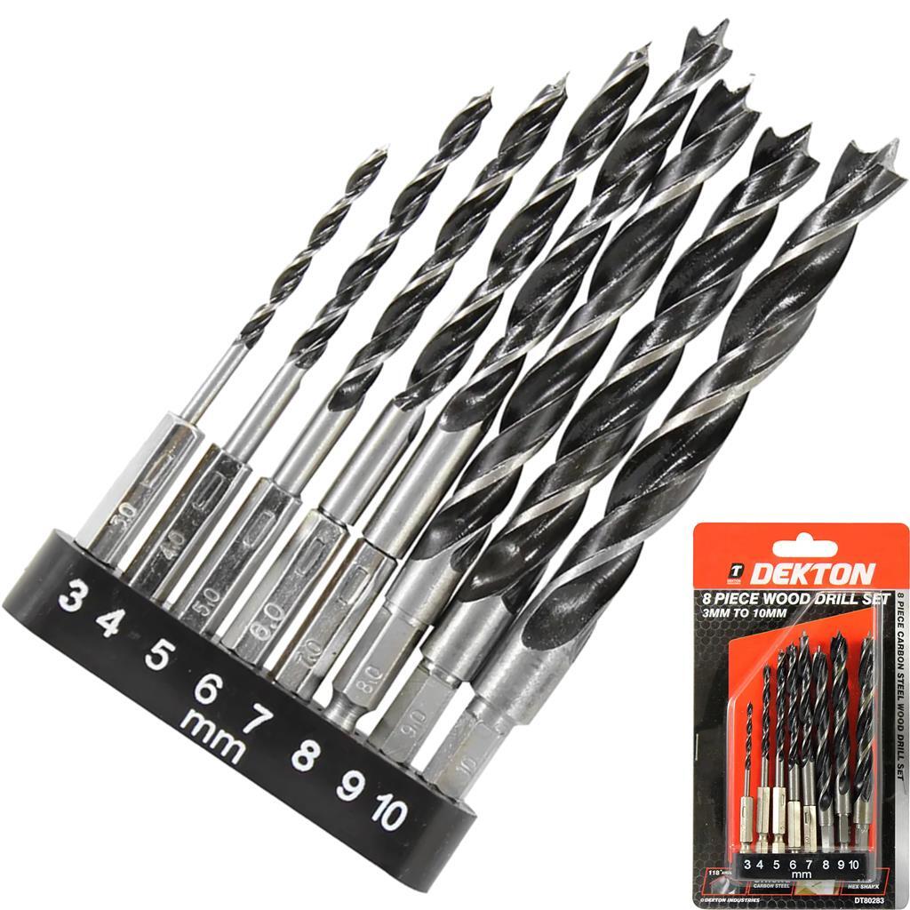 Dekton 8pc Carbon Steel Drill Set