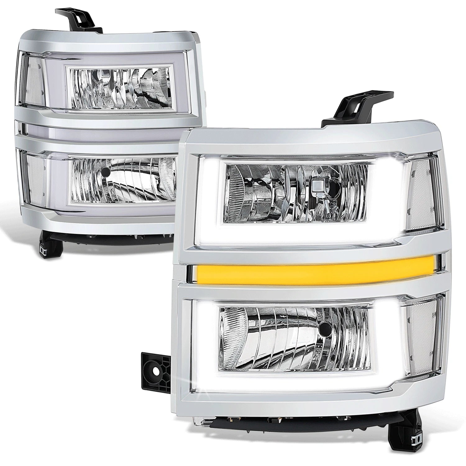 Fit 14-15 Chevrolet Silverado 1500 Chrome/clear | Built Supply Co