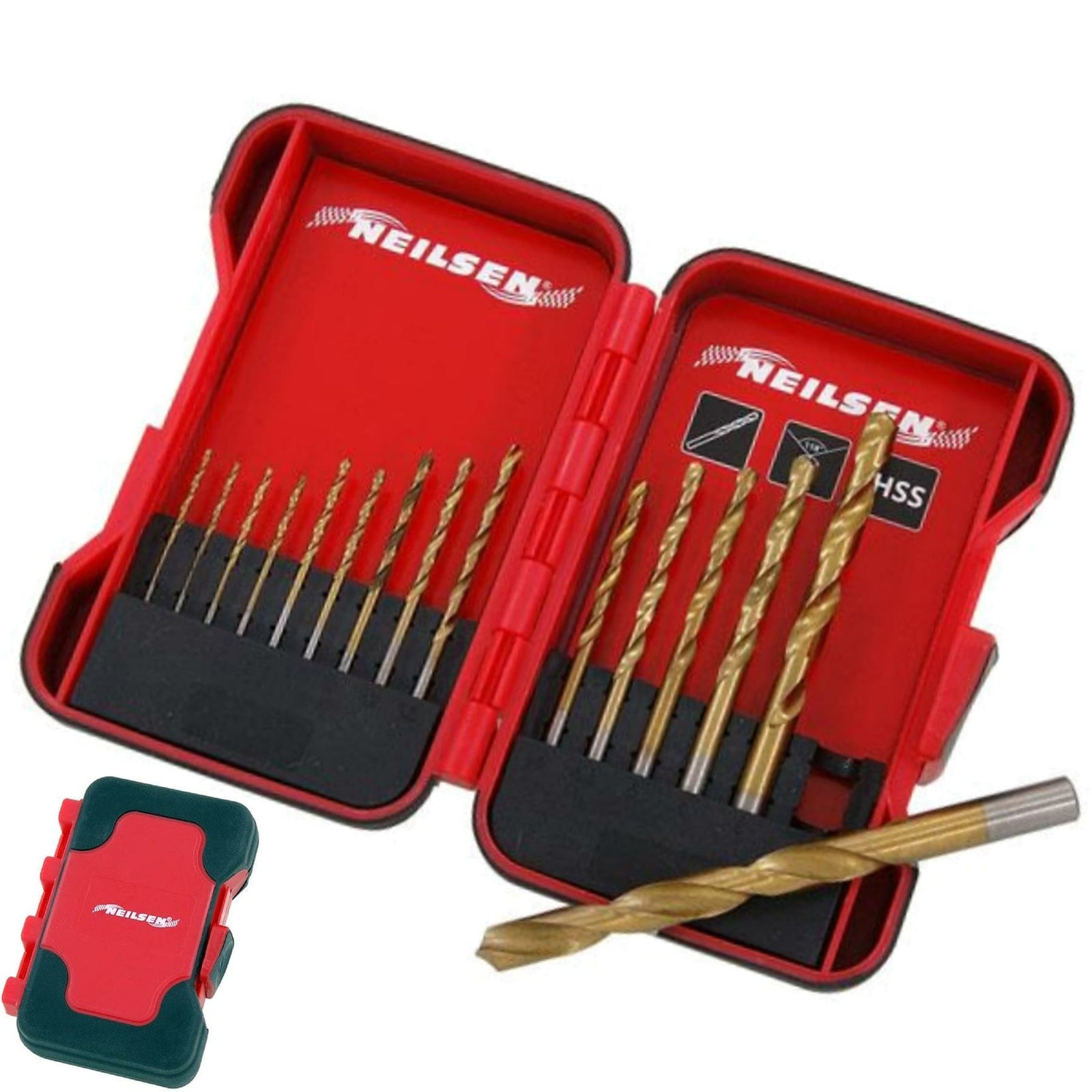 Neilsen 15pc HSS Titanium Coated Drill Set by Neilsen