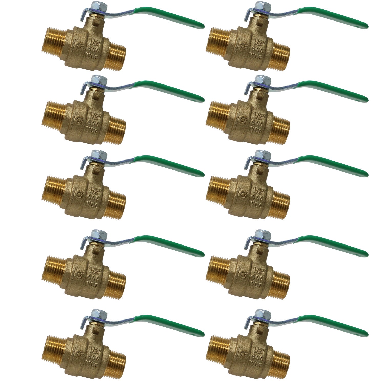 XFITTING 1/2" Male Ball Valve 10 Pack