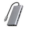 10 In 1 Usb Hub Charging Dock Type C Hdmi Vga Tf Rj45 Pd Multi Port