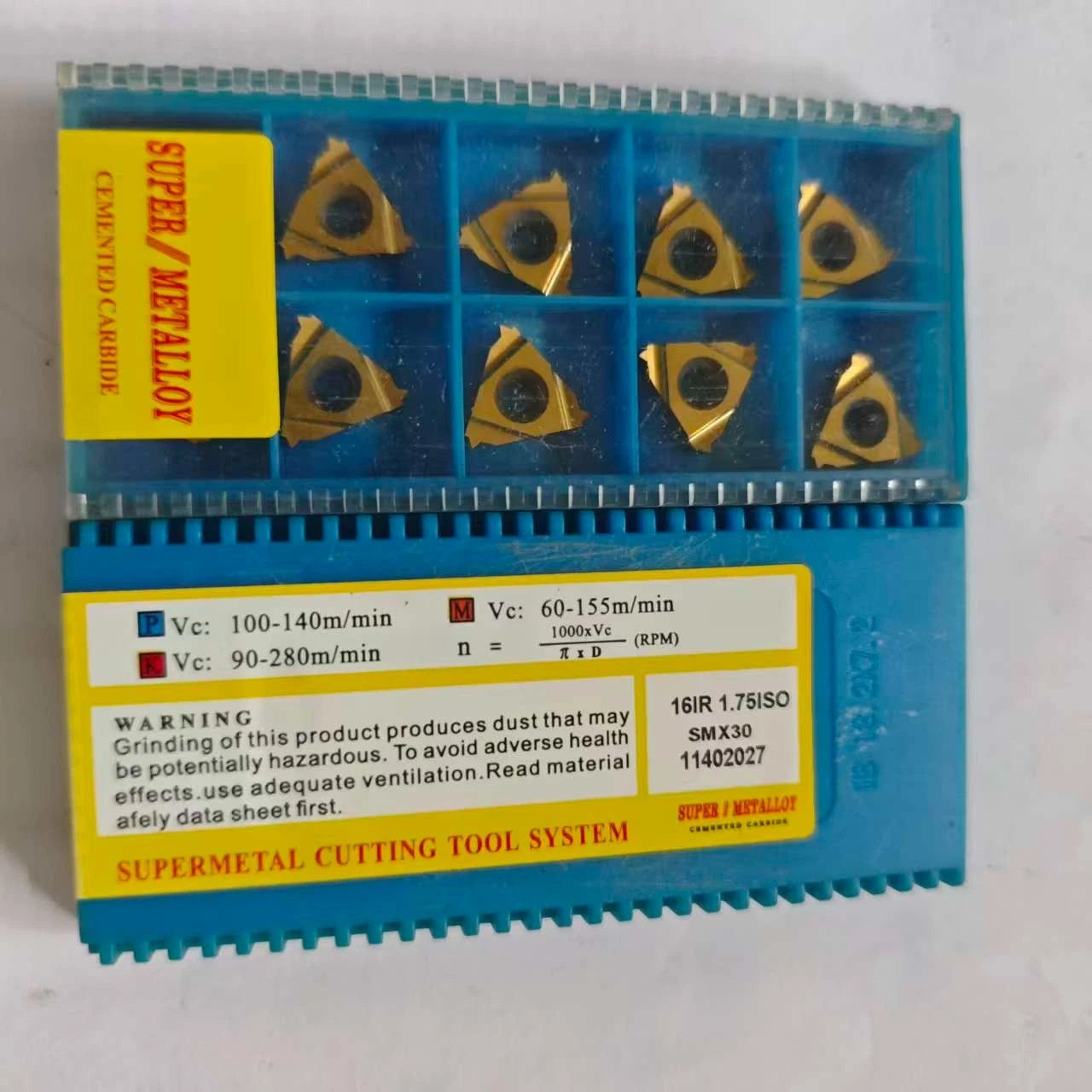 16ir 1.75iso Smx30* Indexable Lathe Threaded Carbide Insert For Steel