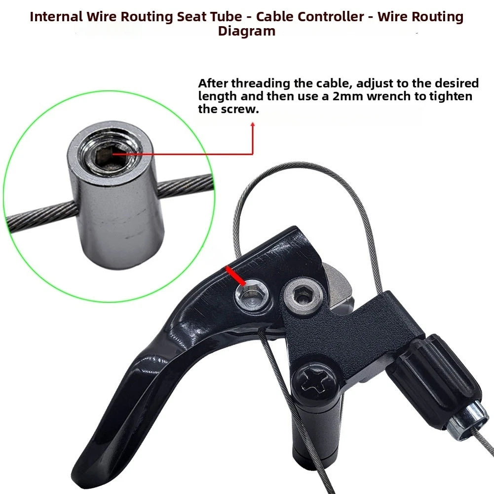 Dropper Seatpost Remote Lever With 1500mm Housing 22.2mm Aluminum