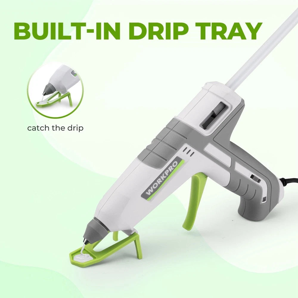Workpro 60/100W Hot Glue Gun Fast Preheating Full Size Dual Temp Glue