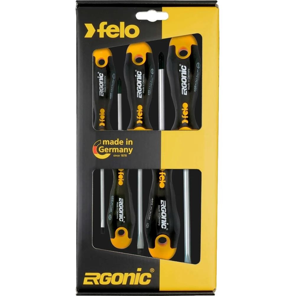 Felo Screwdriver Ergonic Slotted/phillips/pozi Set | Built Supply Co