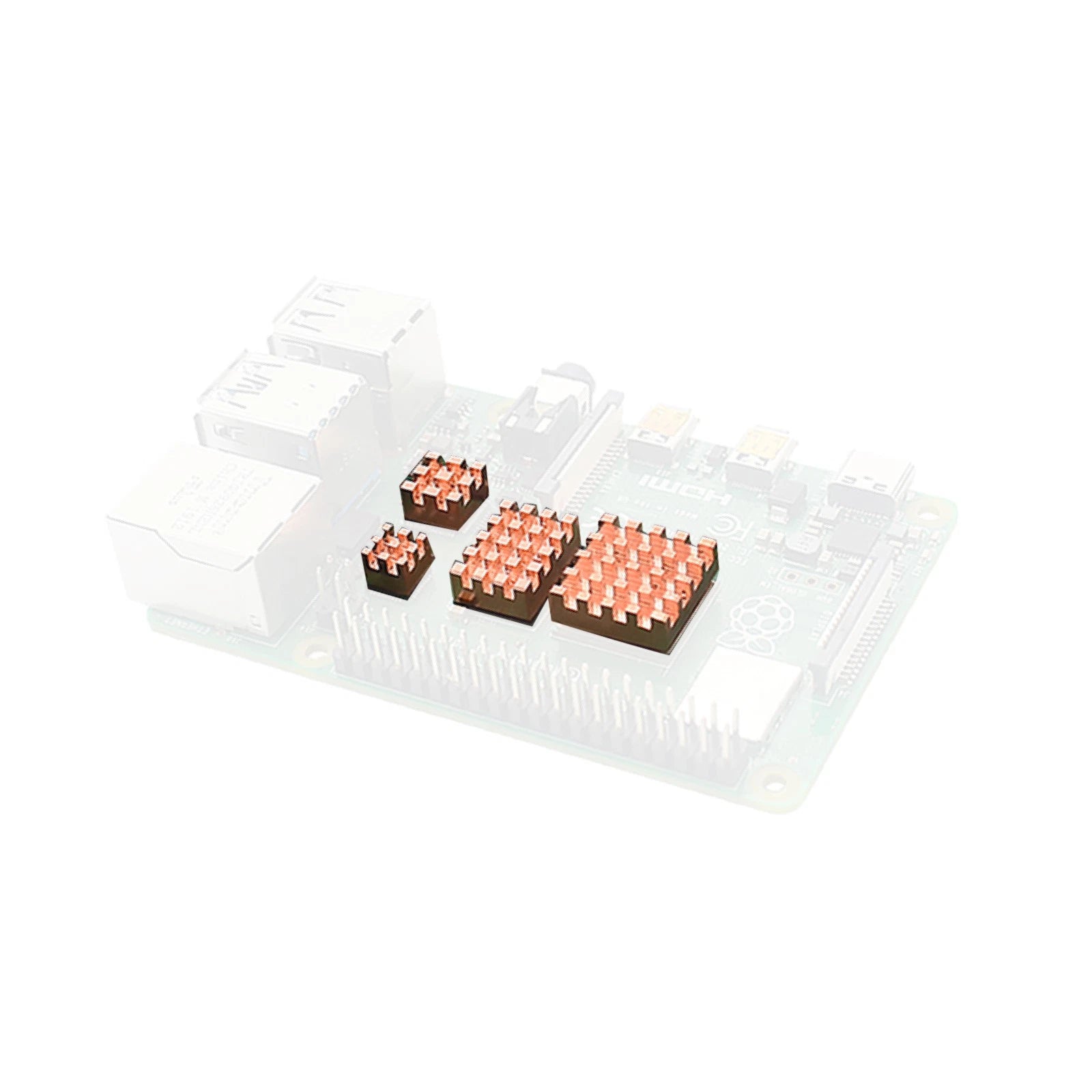 Copper Heatsink Kit Cooler Heat Sink Kit For Raspberry Pi 4b 4 Model