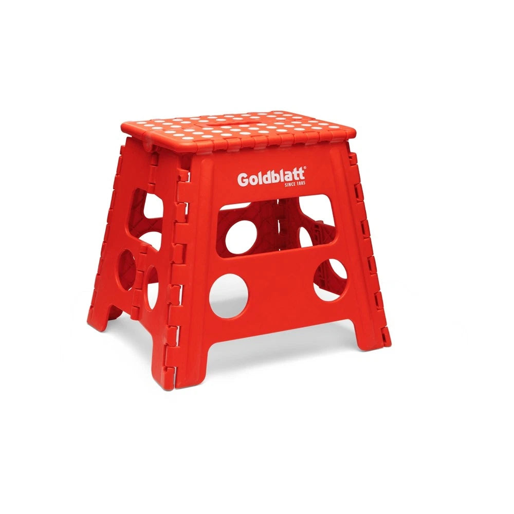 Goldblatt 12.5" Folding Step Stool for Adults and Kids Heavy-Duty Plastic Stools