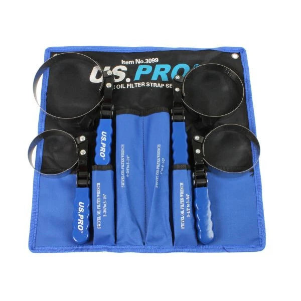 Us Pro Swivel Oil Filter Strap Removal Wrench Set 2-3/4" 5-1/4" 3099