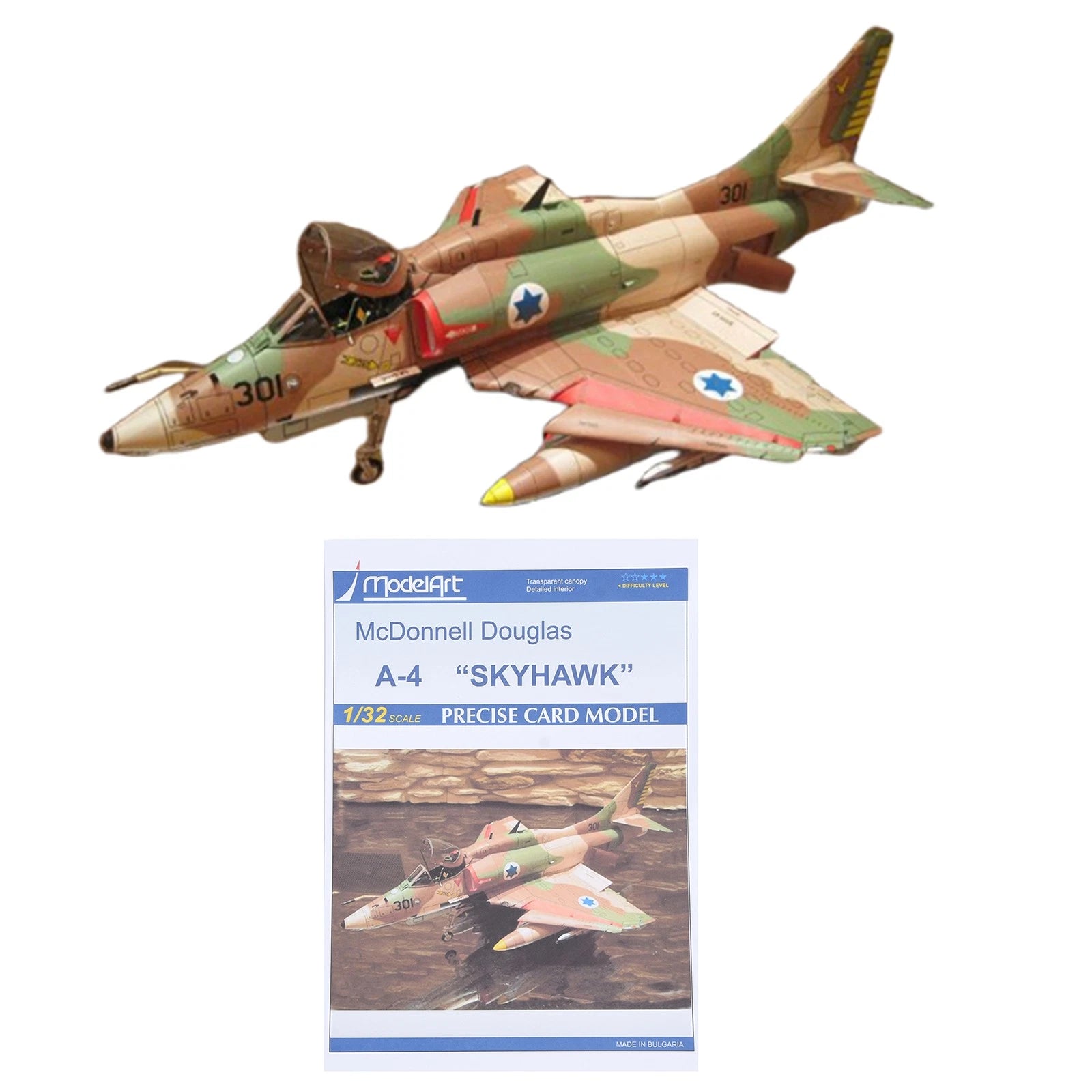 American A-4 Skyhawk Fighter Jet Paper Model Military Puzzle Kit