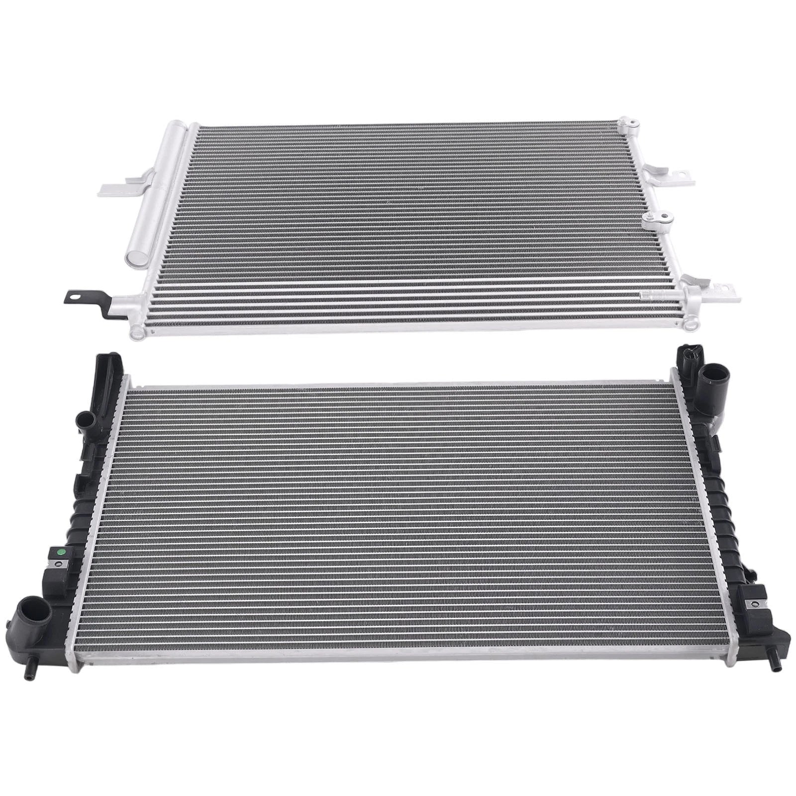 Radiator &amp; Condenser Assembly for Ford Edge Limited 2011-2014 3.5L CU2936 CU2937