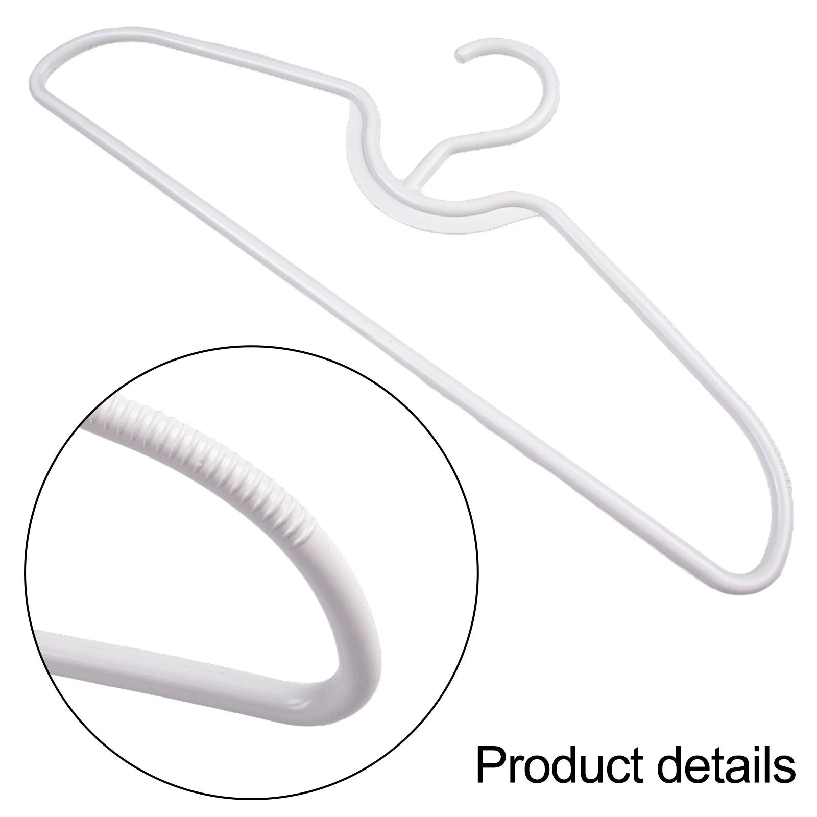 Short Neck Anti-slip Plastic Clothes Hangers Save Vertical Space