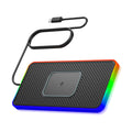Usb Type-c Rgb Silicone Non Slip Pad Car Wireless Phone Charger