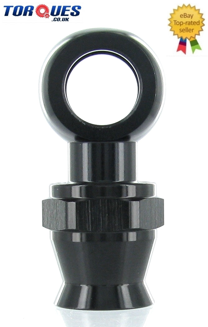 AN -4 (AN4 AN 04) 12.5mm Eye Banjo PTFE Hose Fitting In Stealth Black