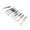 Set Of 9 All Types Work-holder Tweezers Fiber Grip Tweezers