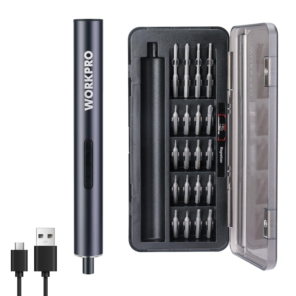 WORKPRO 22pc Precision Electric Screwdriver Set S2 Steel