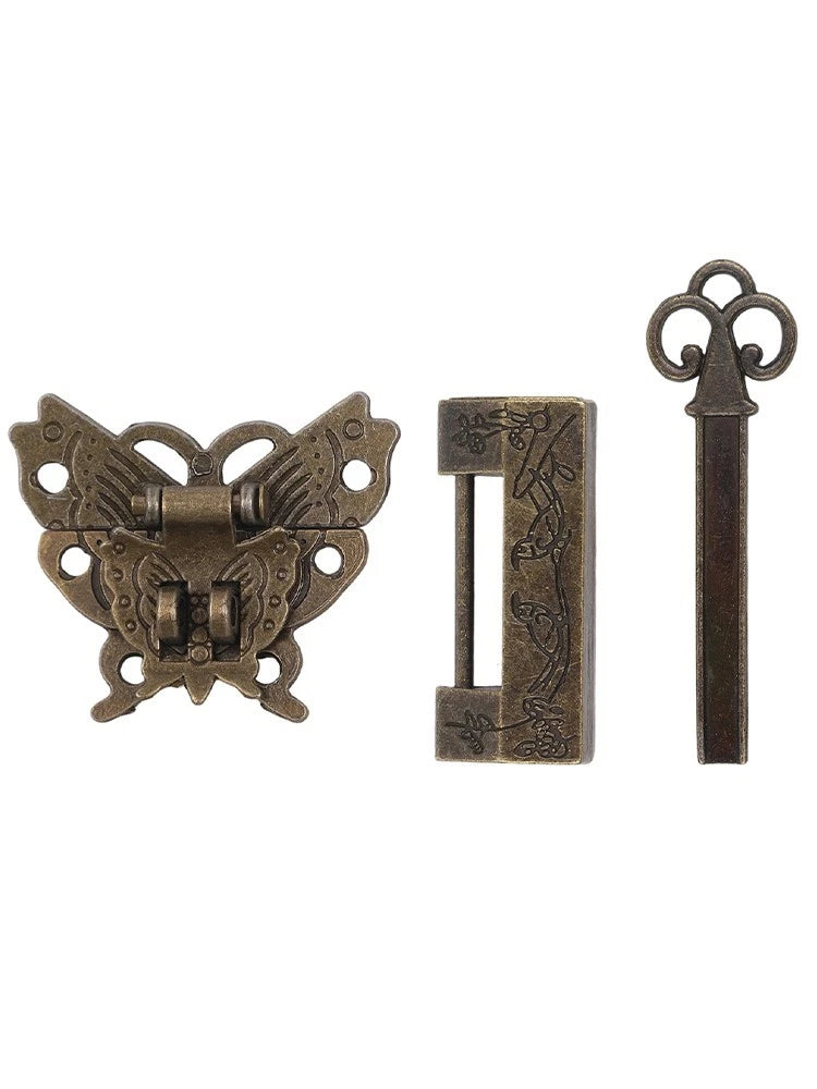 Antique Butterfly Lock Buckle Alloy Padlock For Jewelry Boxes And More