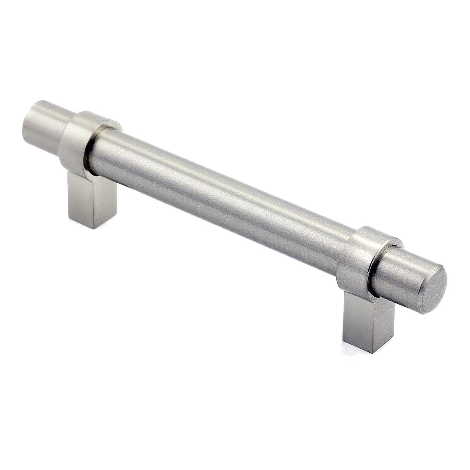 Euro Loop Style Metal Handle Brushed Nickel, 5-3/8" (137mm) Overall