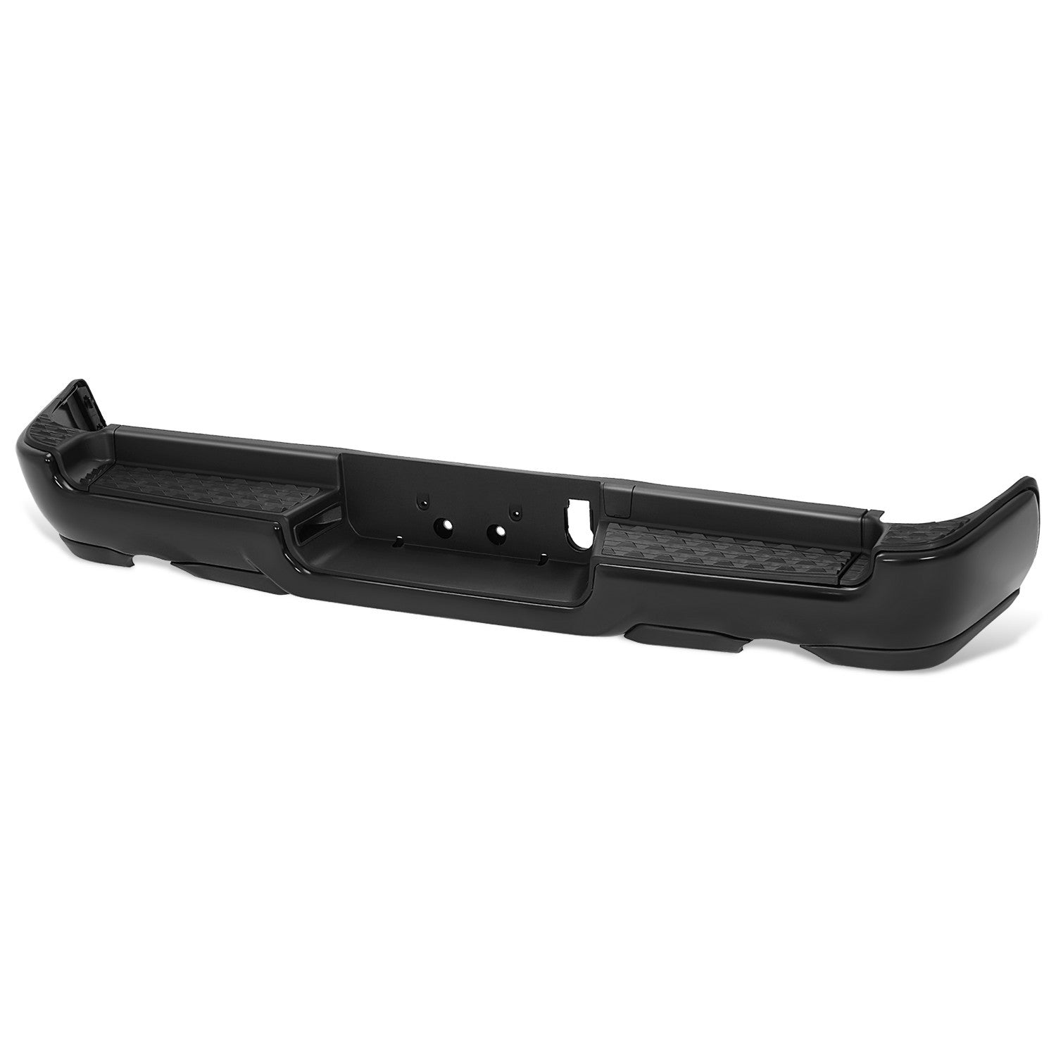 Fit 19-24 RAM 1500 Dual Exhaust Black Rear Bumper Assembly w/o Park