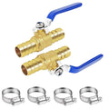 16mm Brass Hose Barb Ball Valve Kit With Heater Hose Shut Off Valve