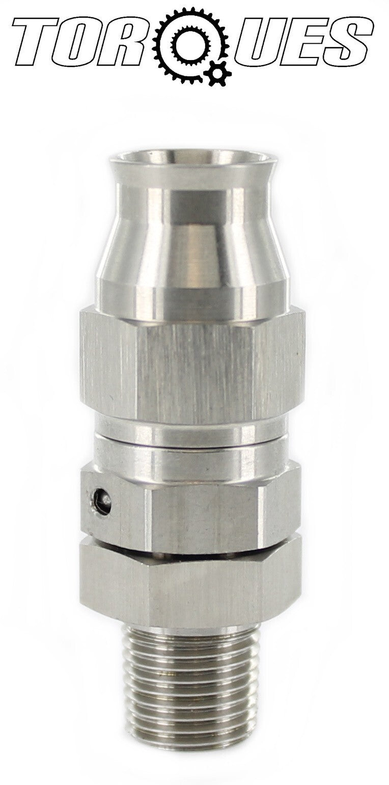 AN-4 1/8" NPT Male Straight Stainless Steel PTFE Hose Fitting by Unbranded