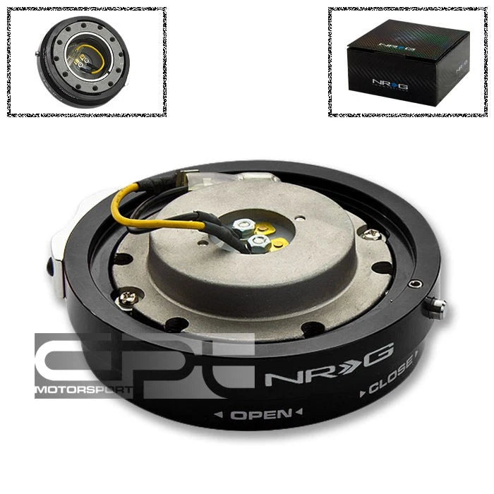 Nrg 6-hole Steering Wheel Thin/slim Black Quick Release Hub Adapter
