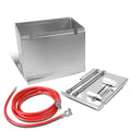 Aluminum Battery Box Relocation Kit W/2-Gauge Cable Wire 13.5"w X