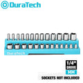 Duratech 1/4" Drive Magnetic Socket Organizer Metric Sockets Holders
