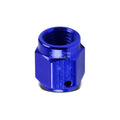 Blue Anodized Aluminum AN4 1/4" Hex Head Female Flare End Cap Nut by Unbranded