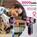 WORKPRO Pink 8V Cordless Drill Driver Set by WORKPRO