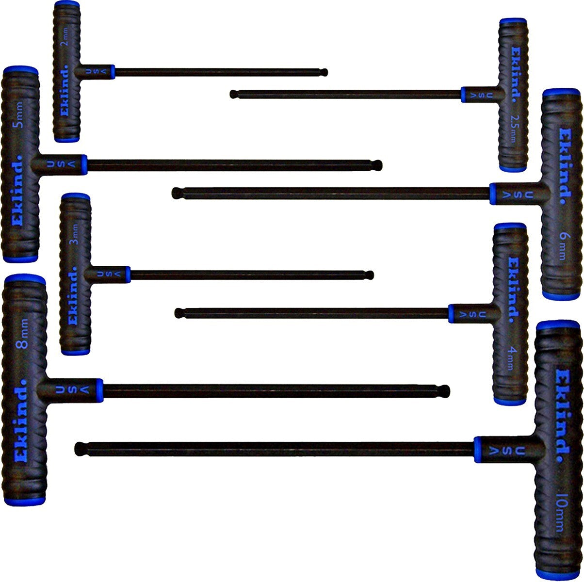 Eklind T Handle Hex Ball End Wrench Set 8pc
