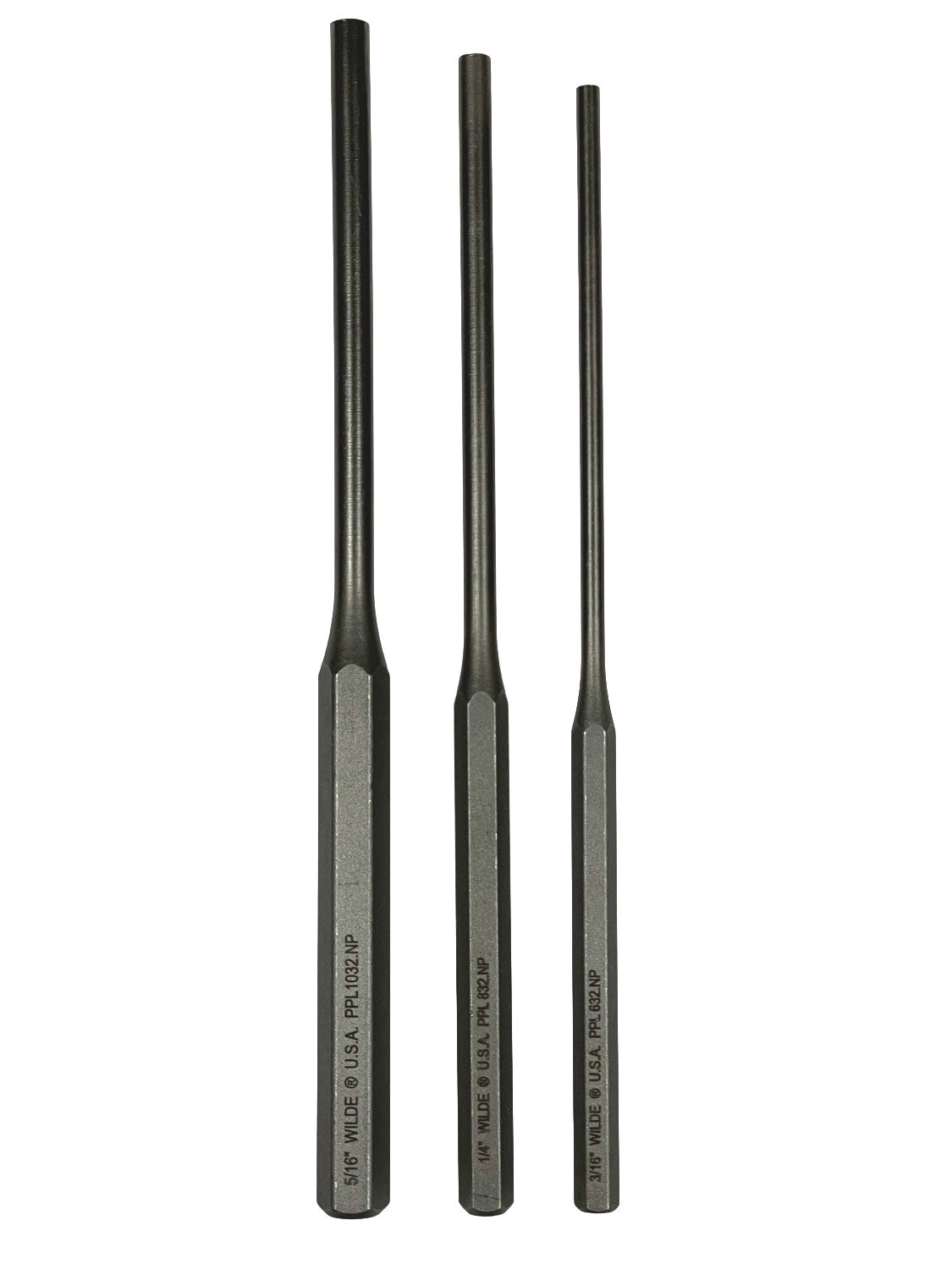 Wilde Long Pin Punch Set, 3pc