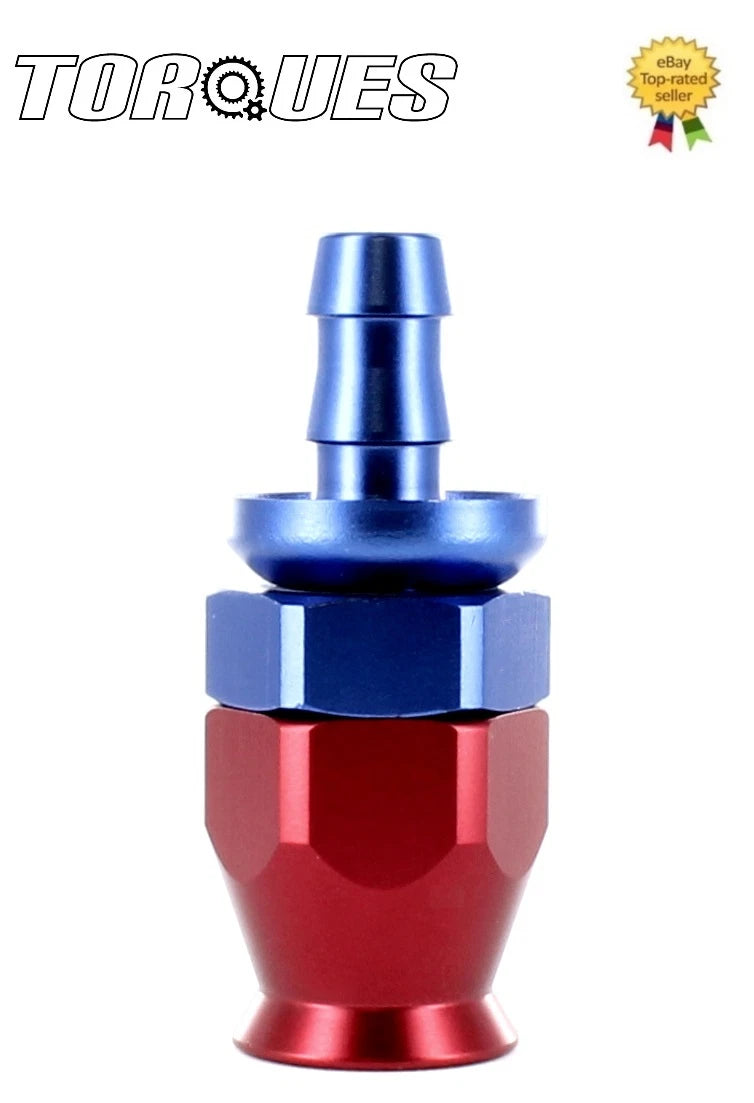 AN -6 (6AN JIC AN6) STRAIGHT PTFE Fuel Hose Fitting To 8mm Barb Adapter