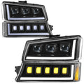 Fit 03-07 Avalanche Silverado Led Black Clear | Built Supply Co