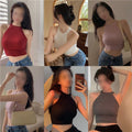 Womens One Size Fits All Halter Crop Top For Summer Vacation And Beach