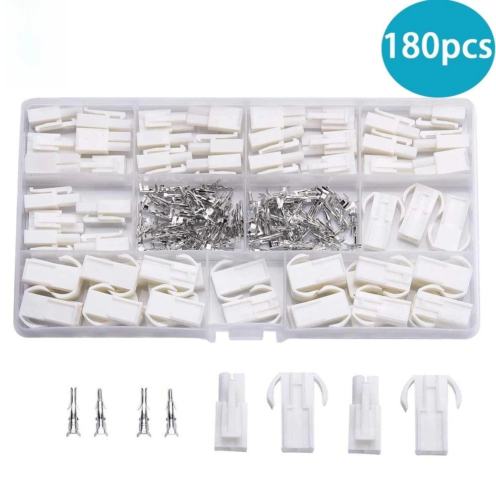 Car Wiring 2p Electrical Connectors Male Female Terminals White