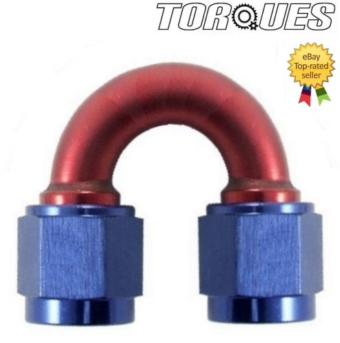 An -8 (an8 -08 Jic) 180 Degree Female to Female Adapter