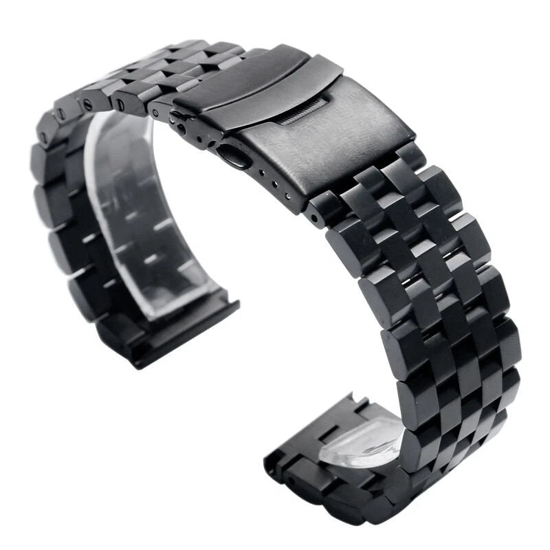 20/22/24mm Watch Band Strap Straight End Polish Bracelet Links Solid