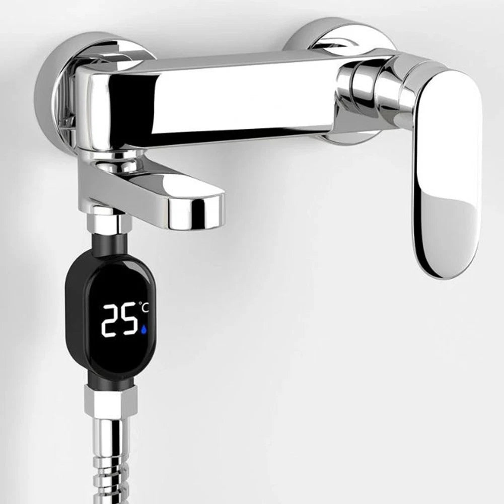 Stainless Steel Shower Thermometer Easy Installation Led Display 0 To