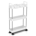 4.9" Dx 15" Wx 25" H White 3 Levels Storage Shelves | Built Supply Co