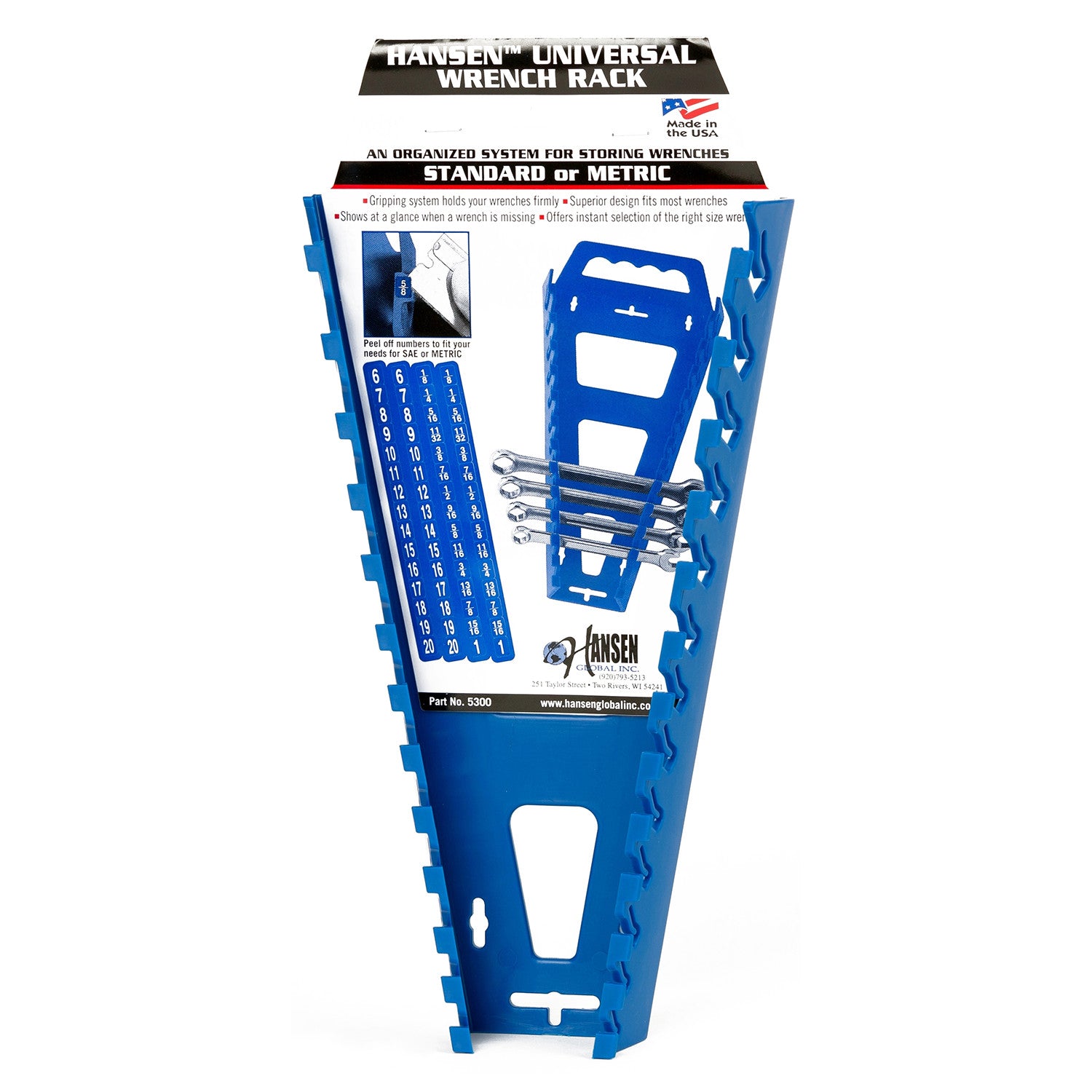 Hansen Universal Wrench Organizer Tray Rack