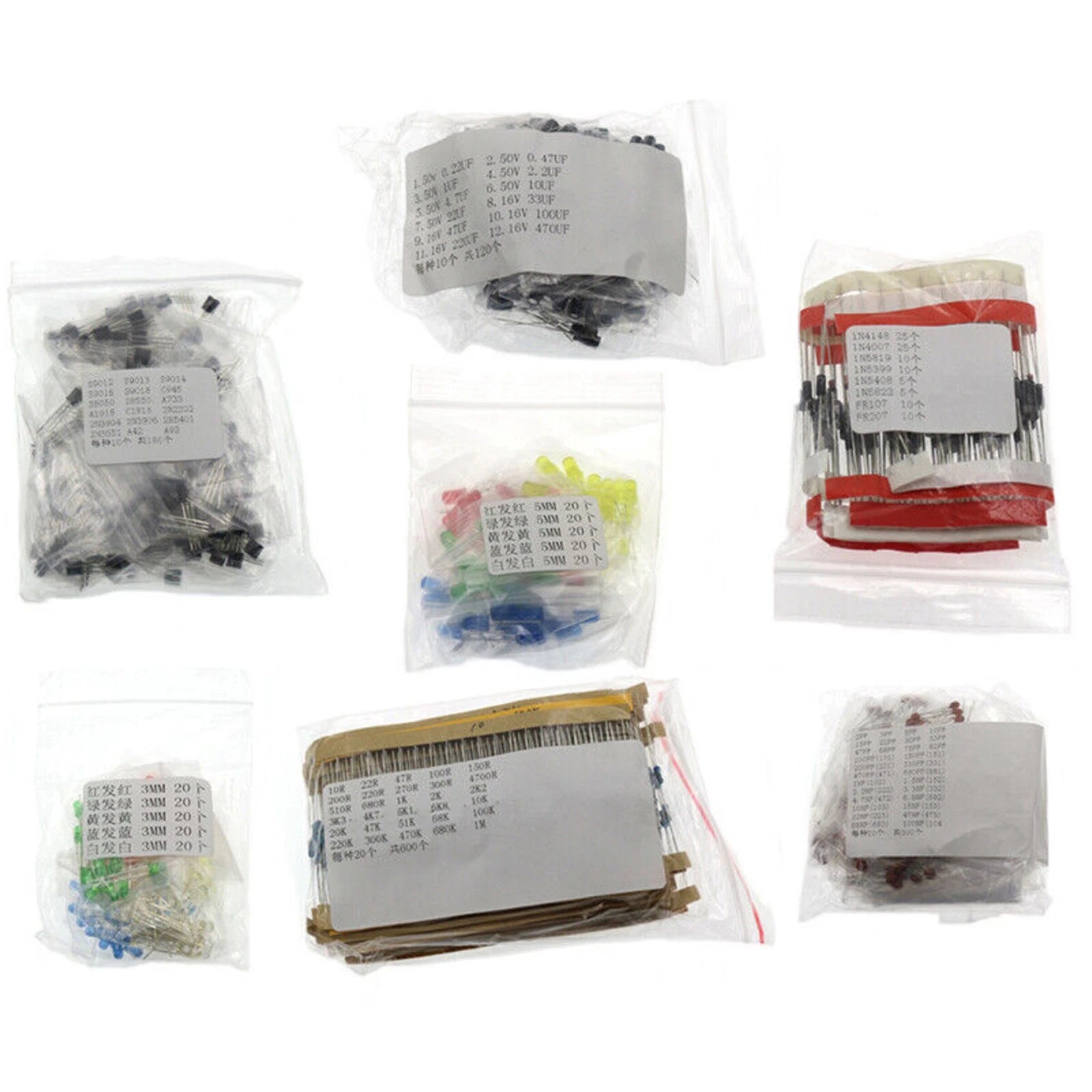 Mutil Electronic Component Transistor Capacitor Diode Led Metal Film