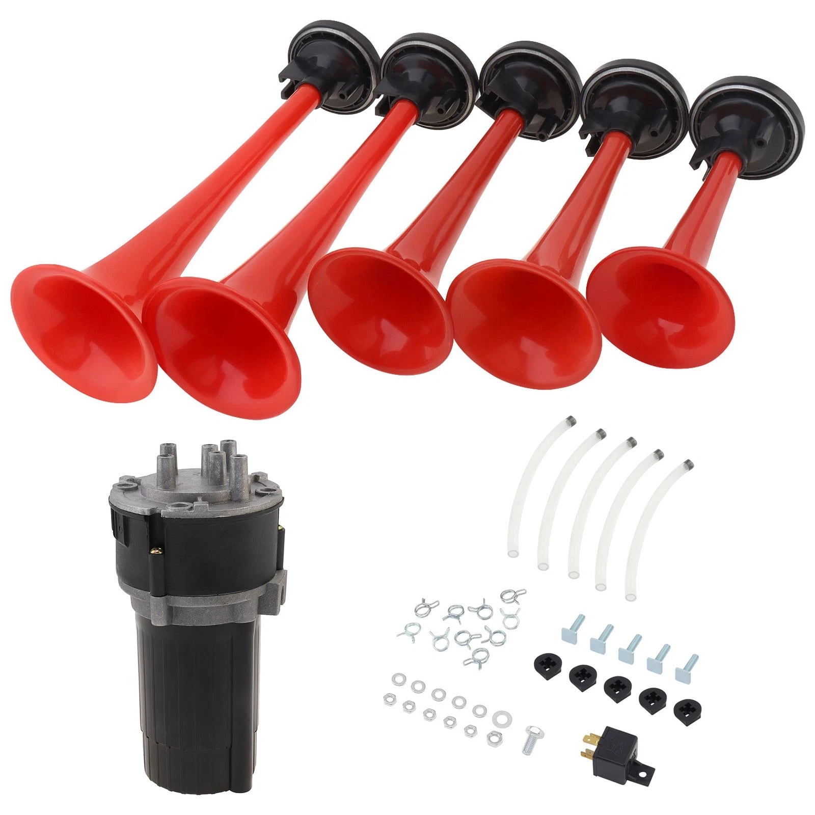 Musical Horn 5 Trumpet Music Sound Air Horn With Compressor For Train