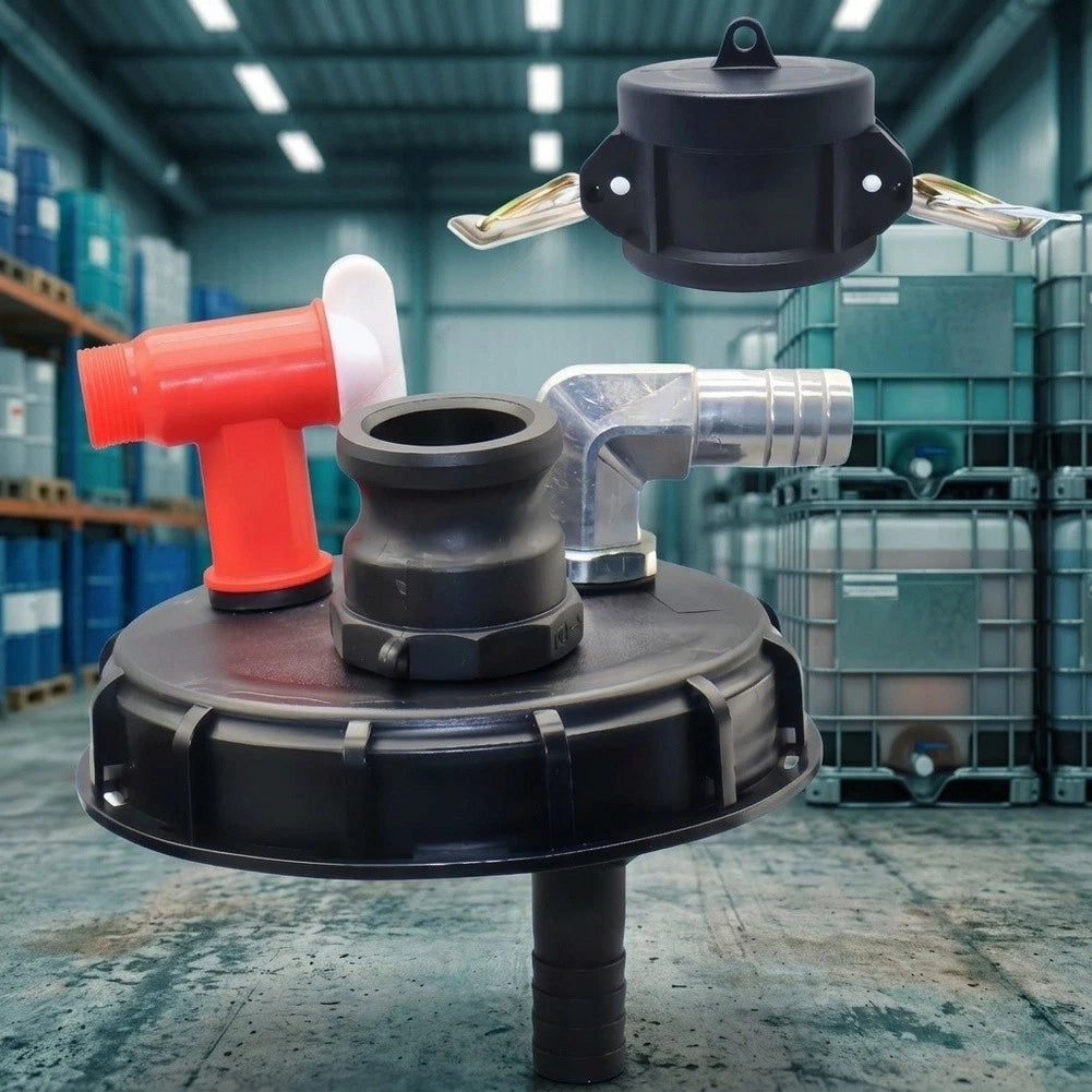 Plastic Dn150 Cap For Ibc Tanks Dual Hole For Easy Fill And Drain